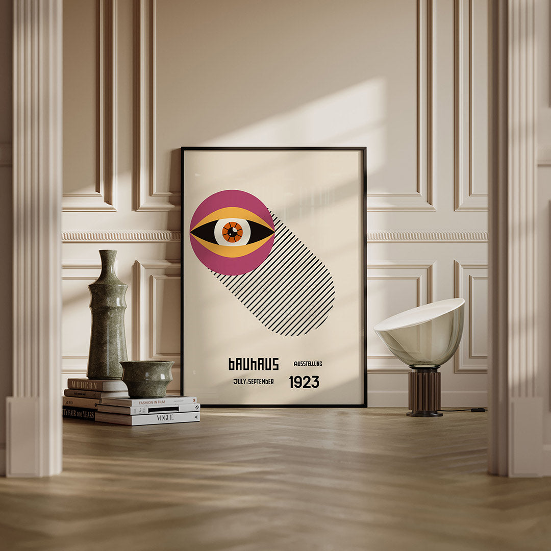 Oog en lijnen – moderne Bauhaus wandkunst als poster
