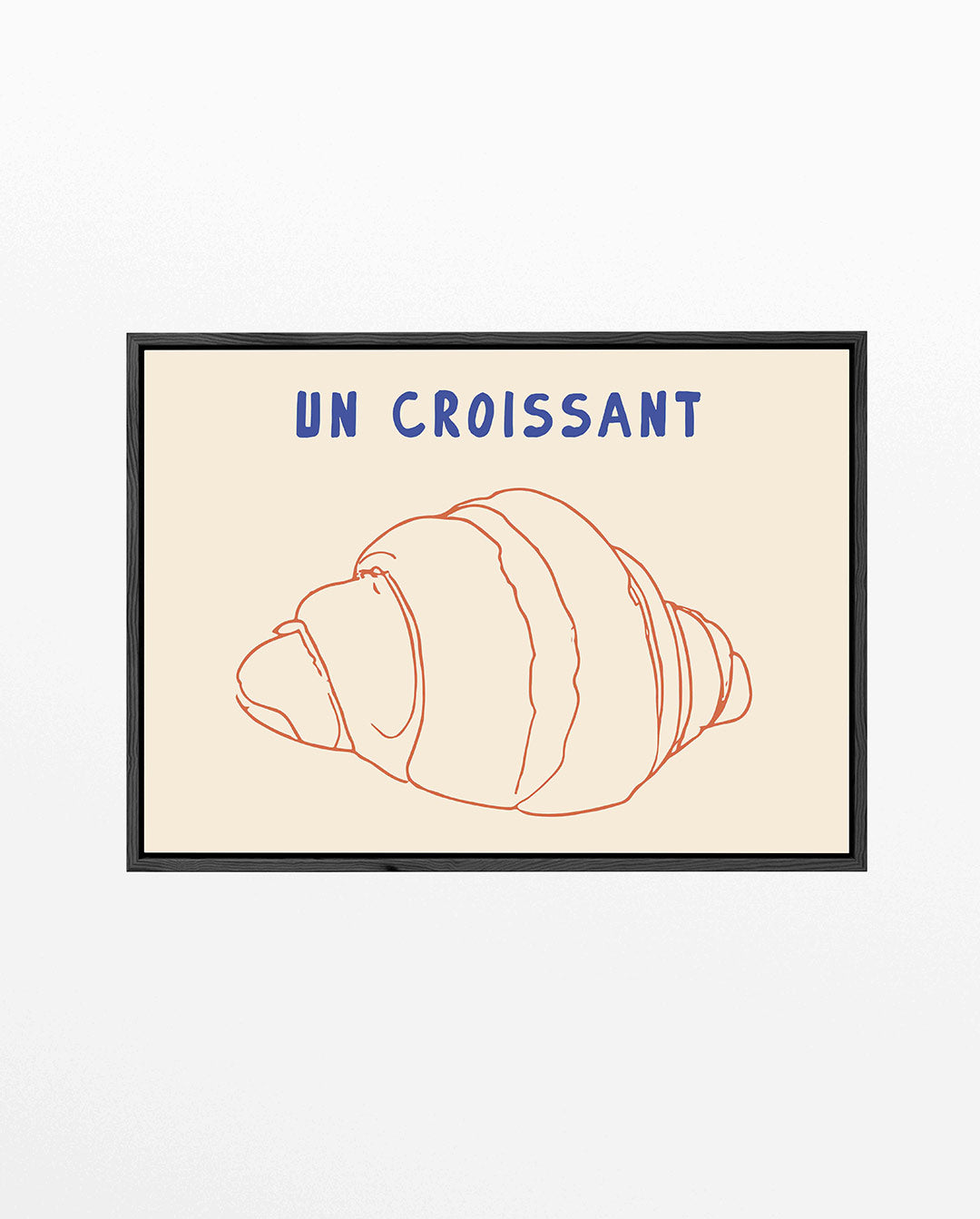 Eenvoudige croissant illustratie – Croissant – liggend keuken kunstwerk