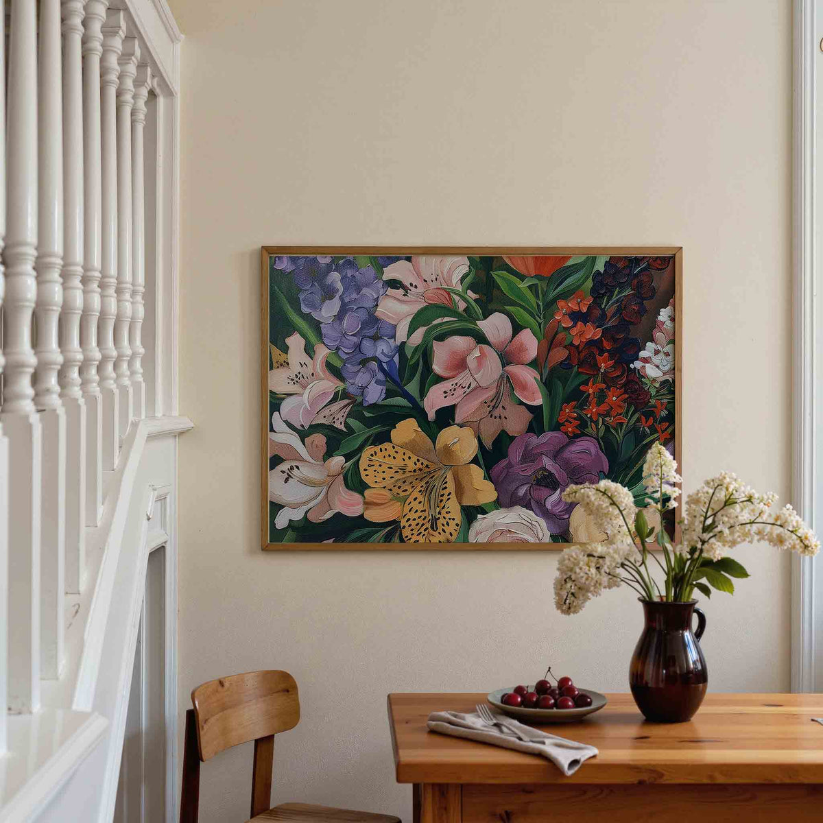 Bloemenpracht – botanische poster in liggend formaat