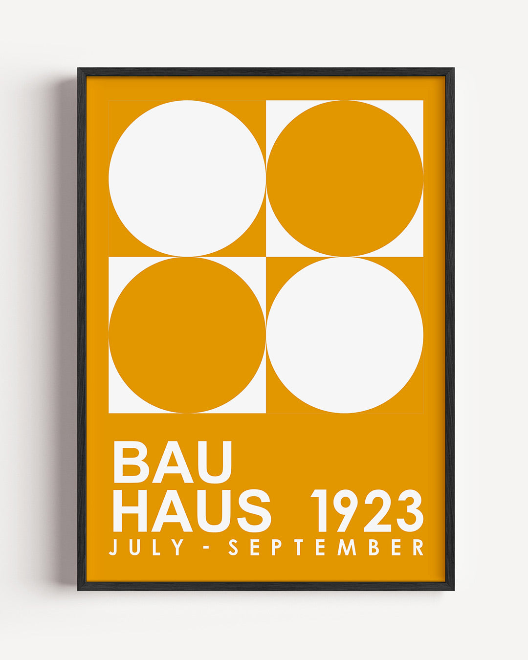 Cirkel en vierkant – staande Bauhaus poster als wanddecoratie