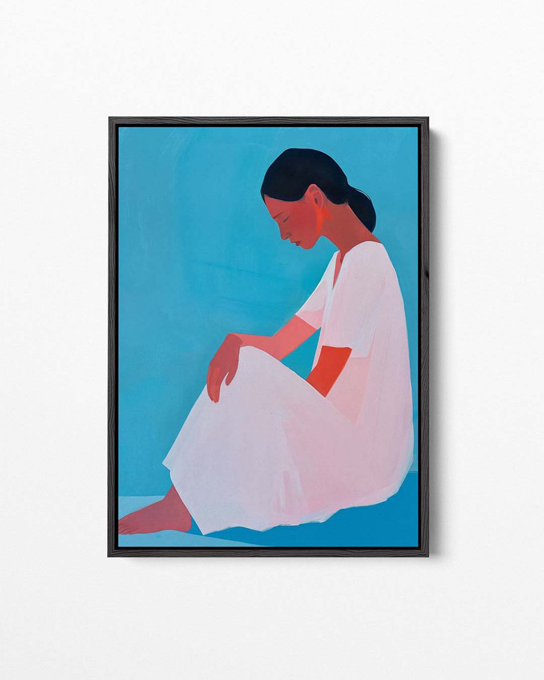 Zittende vrouw – staand wanddecoratie kunstwerk