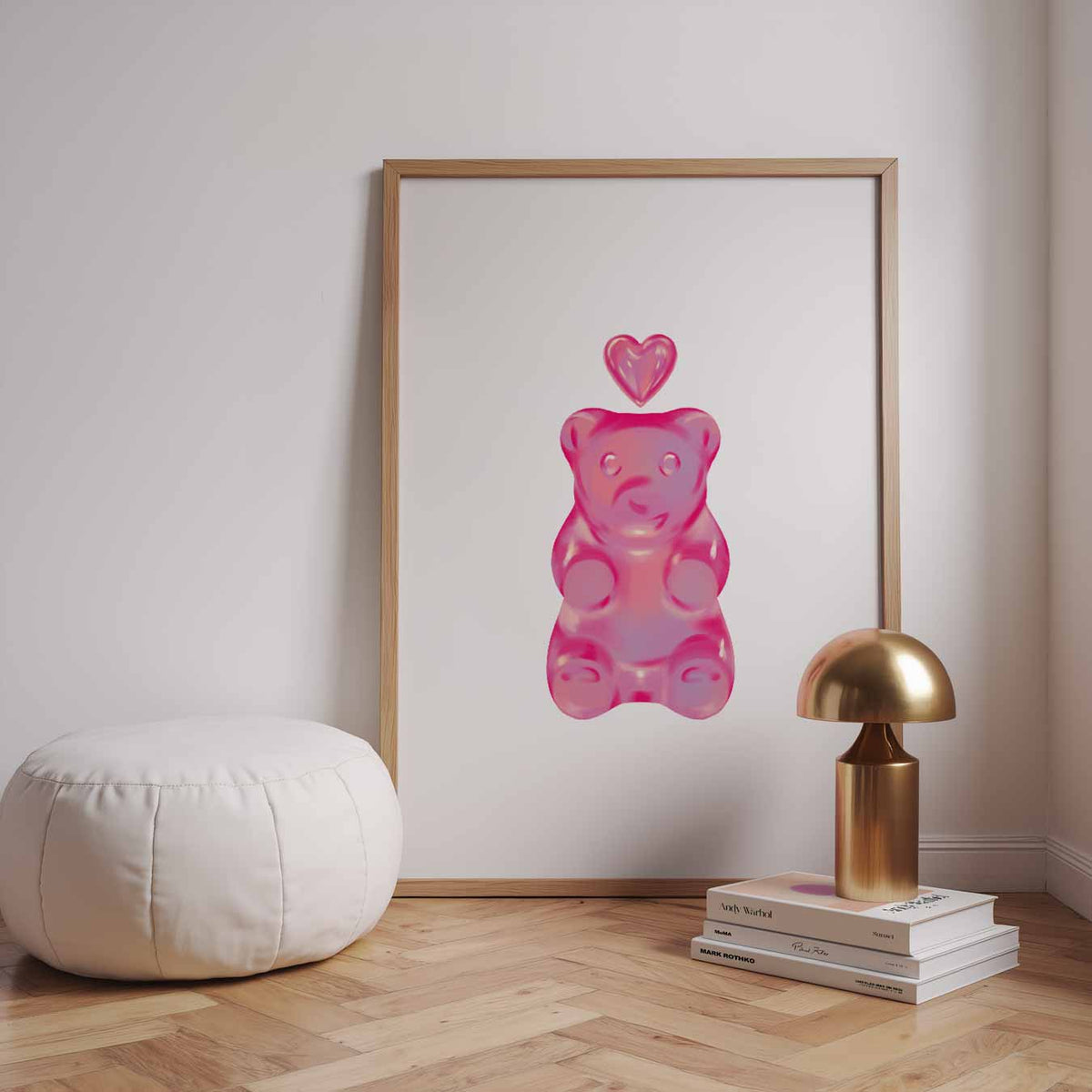 Schattige Gummybeer – staande zomer wanddecoratie van WallArtistic