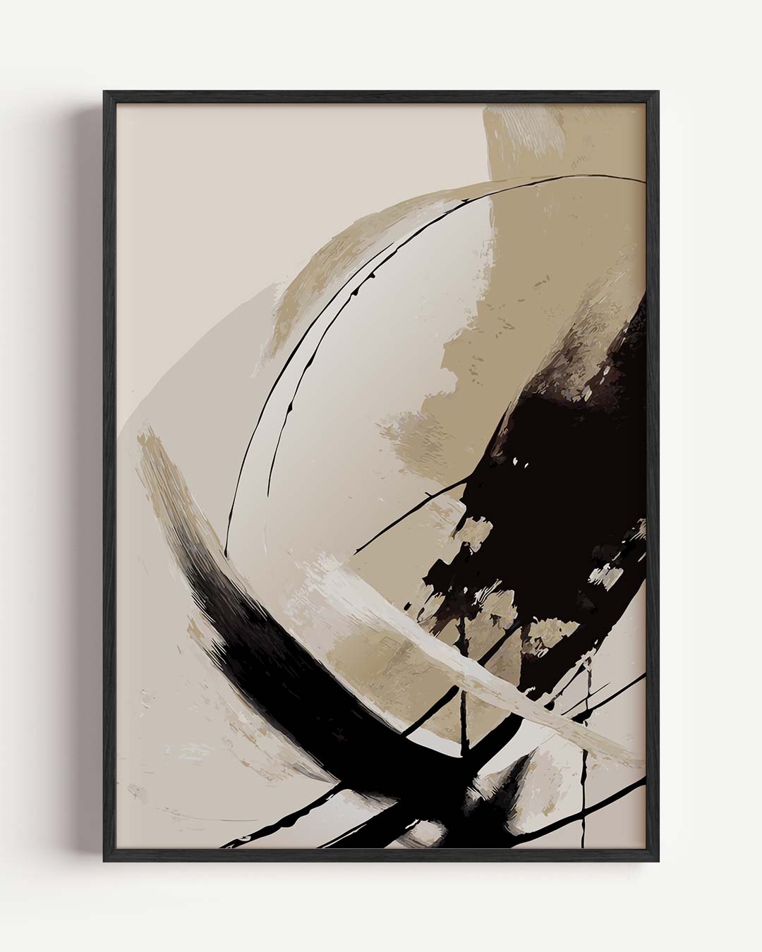Moderne Abstracte Kunstposter – kleurrijke abstracte portret poster als wanddecoratie