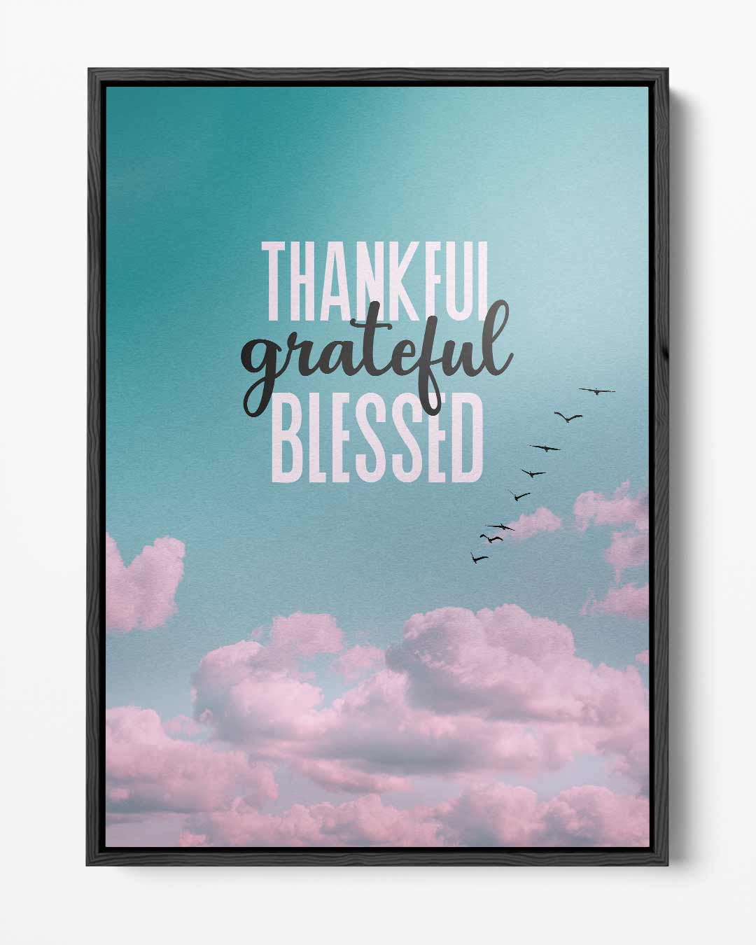 Thankful Grateful Blessed – portret kunstwerk als wanddecoratie
