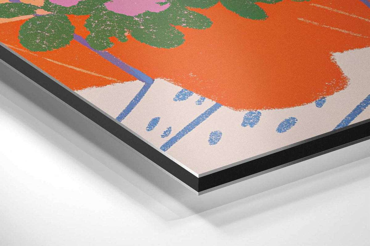 Uitzicht vanaf het Balkon – canvas kunstwerk als wanddecoratie
