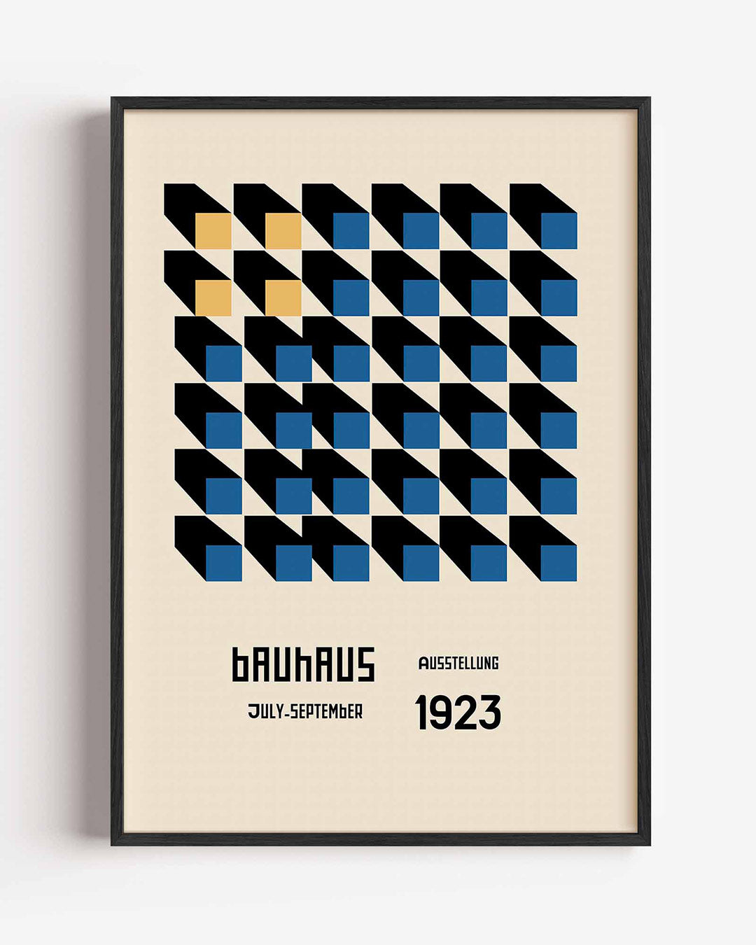 Vorm en schaduw – staande Bauhaus poster als wanddecoratie