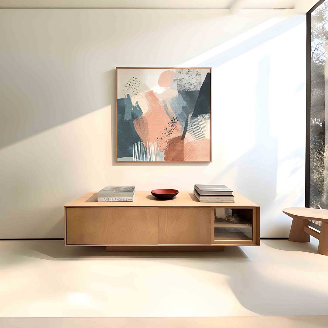 Abstracte vormen – vierkante abstracte wanddecoratie van WallArtistic