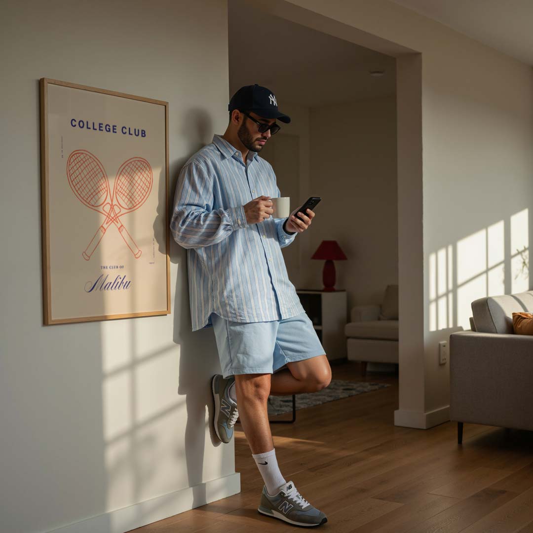 Tennis Club Vibes – College Club poster in staand formaat