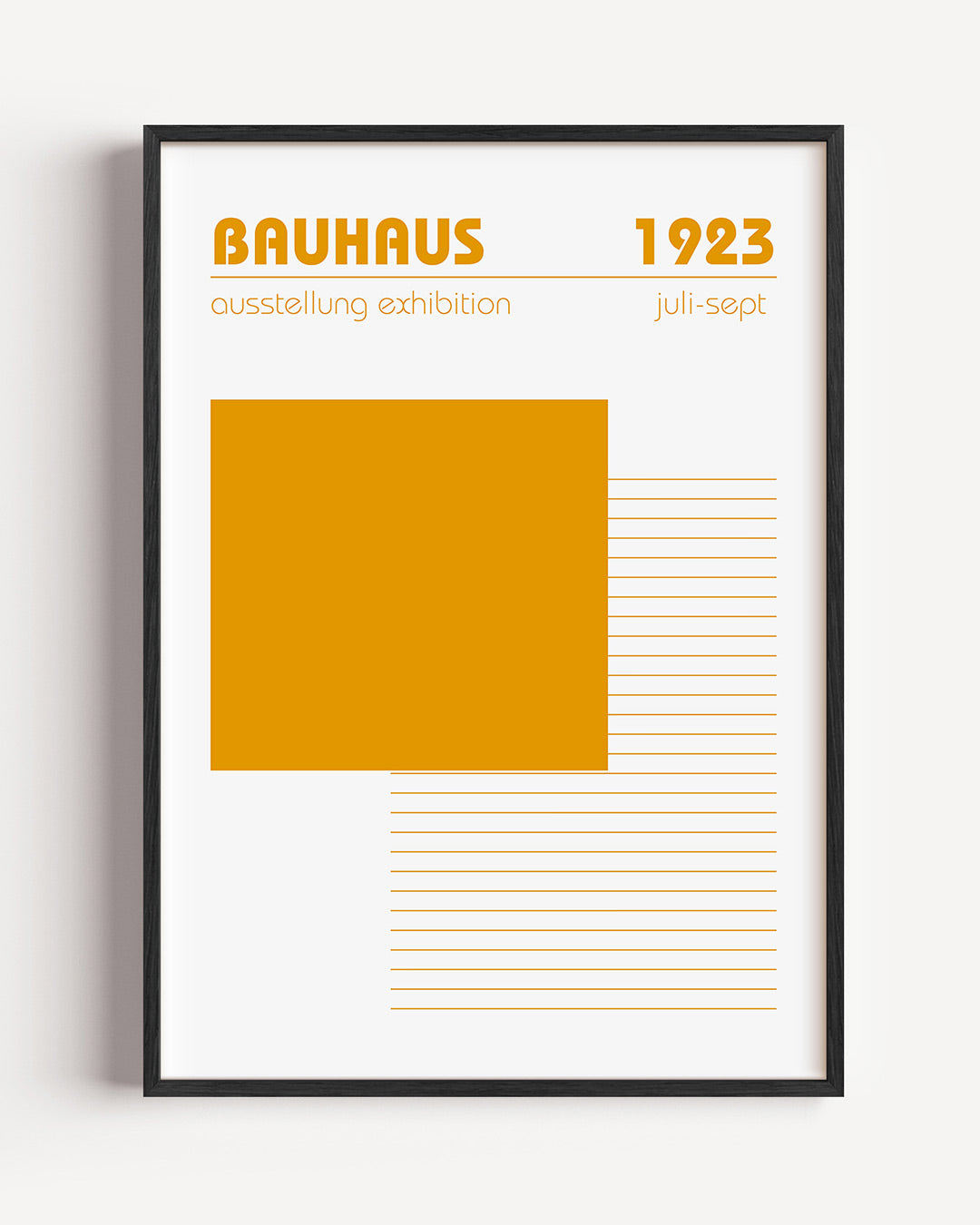 Vorm en lijnen – staande Bauhaus poster als wanddecoratie