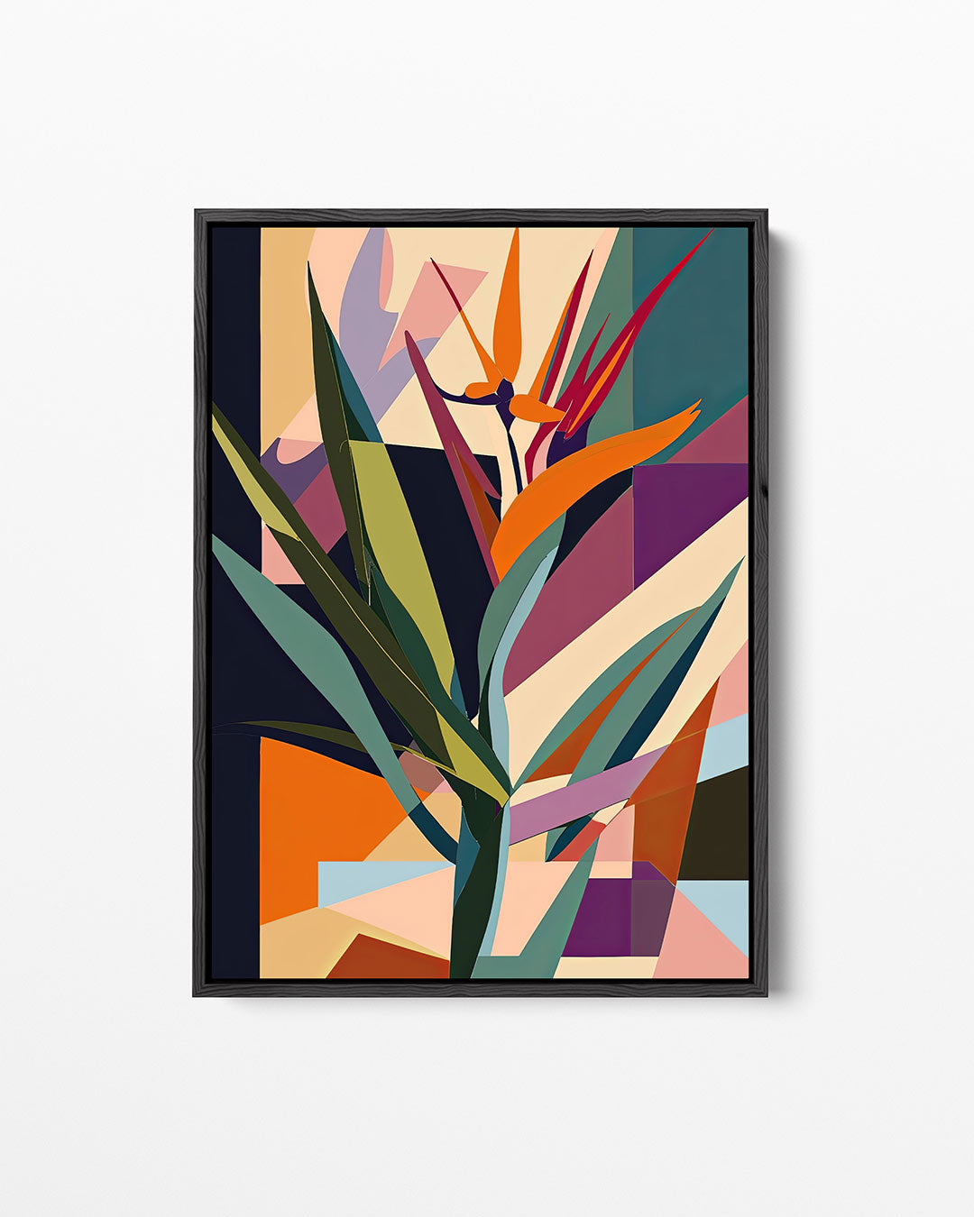 Geometrische bloemvormen – staand wanddecoratie kunstwerk