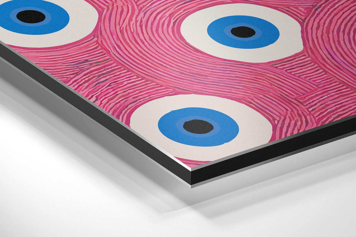 Ogenpatroon in Kleurrijke Herhaling – canvas kunstwerk als wanddecoratie