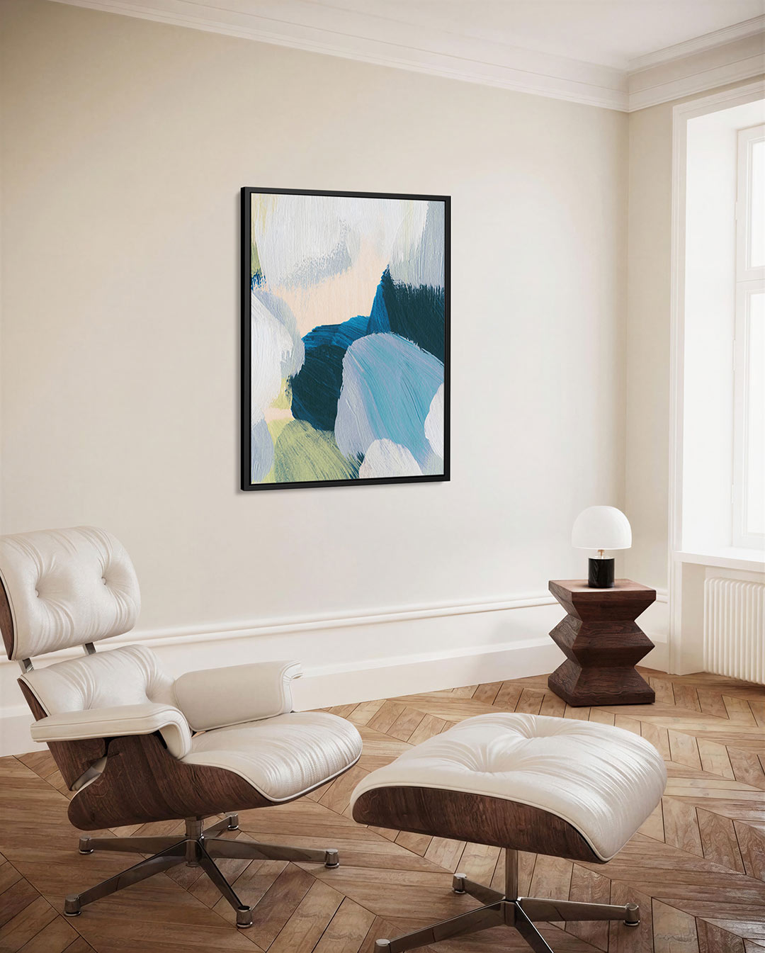 Kleurrijke penseelstreken – decoratief kunstwerk voor aan de muur