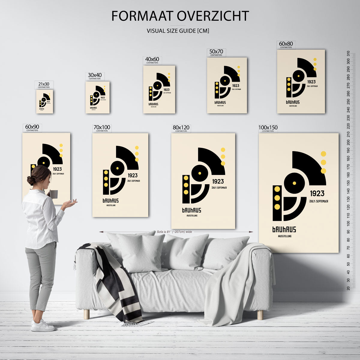 Vormen en vlakken – geometrische poster in Bauhaus-stijl van WallArtistic