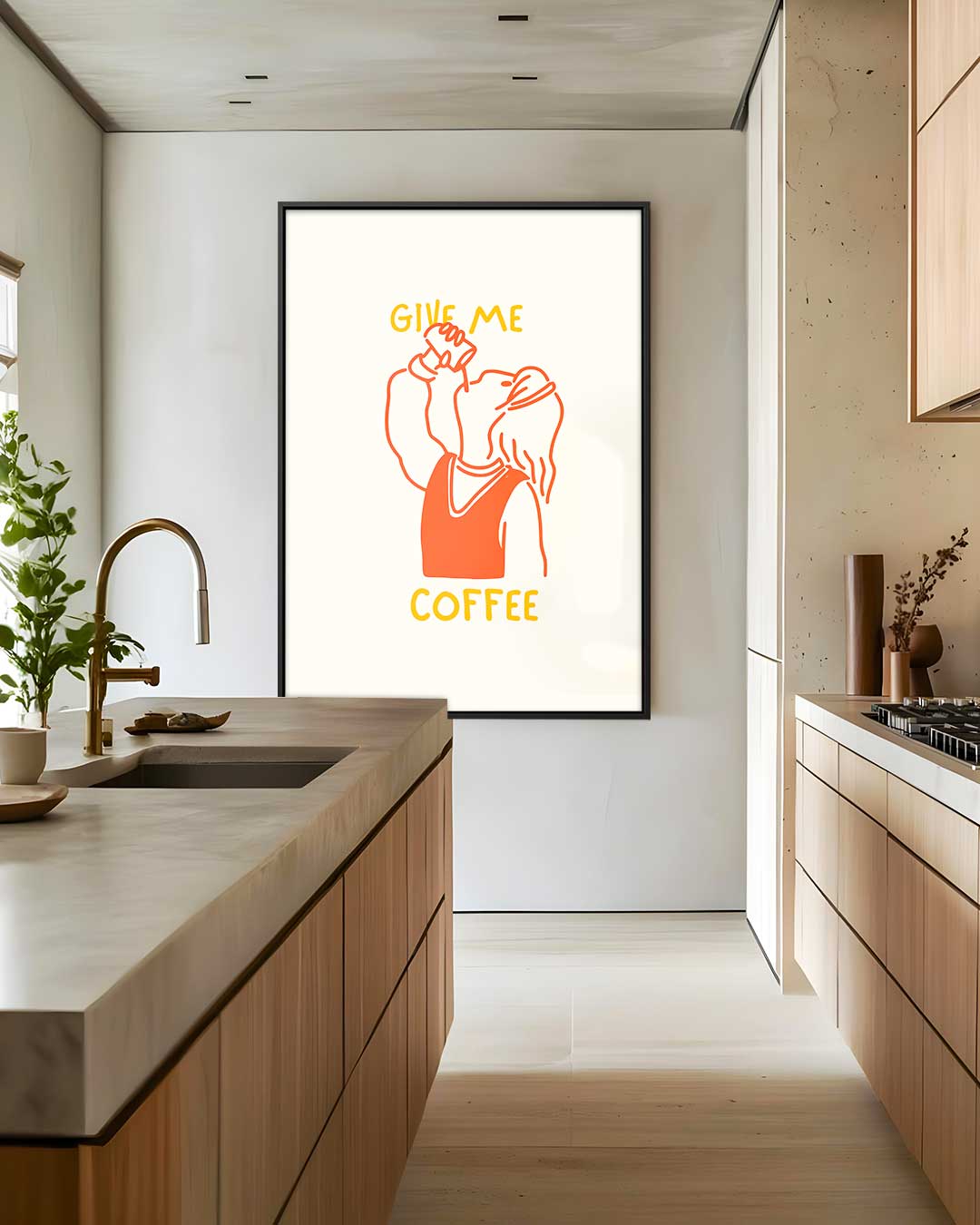Koffie Avonturier – dibond wanddecoratie in staand formaat