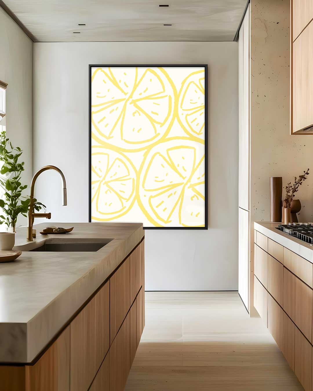 Citrus Zomer – dibond wanddecoratie in staand formaat