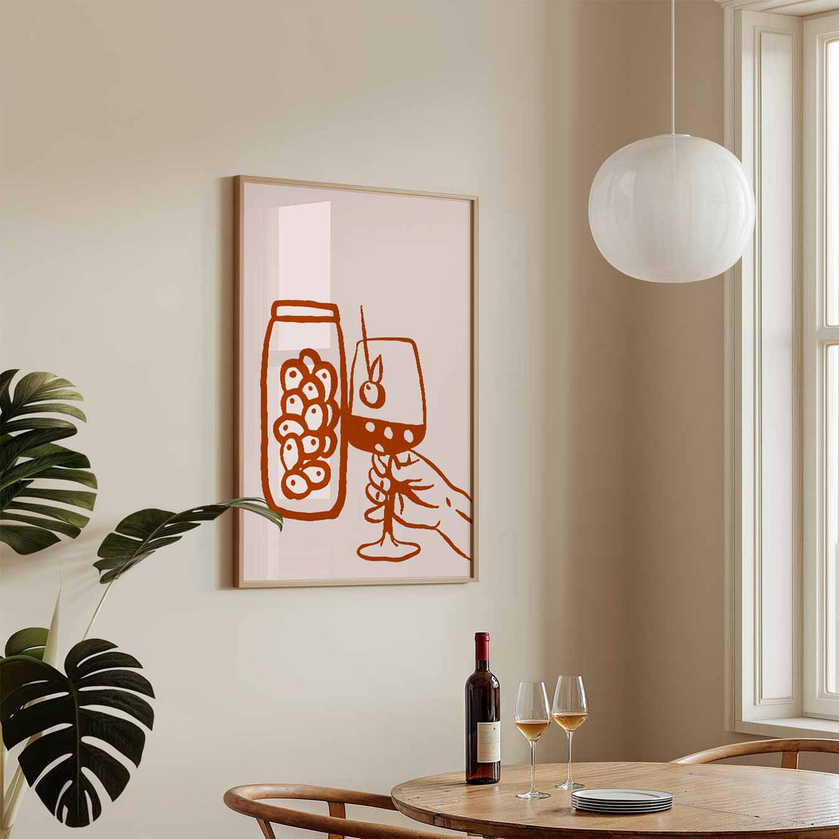 Cheers to Life Wijnposter – keukenposter in staand formaat