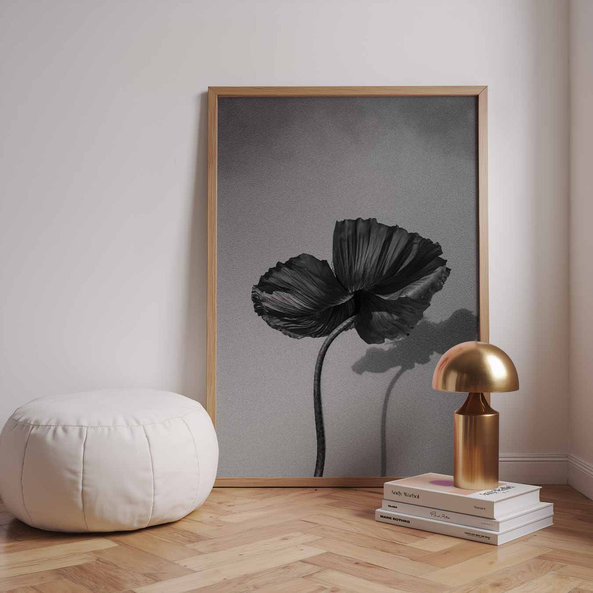 Black Flower – staande muurposter met quote