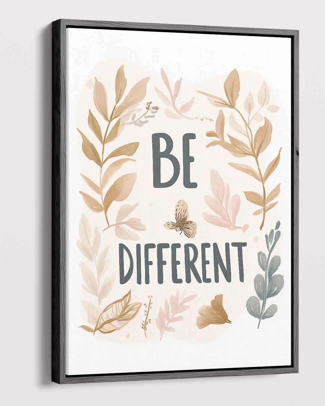 Be Different Bladeren Kunstwerk – plexiglas wanddecoratie in portret formaat
