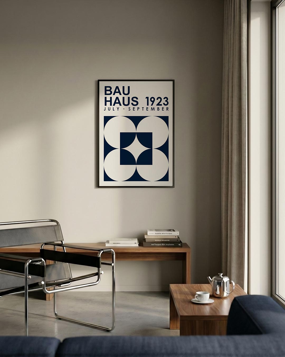Vormen en vlakken – staande Bauhaus poster voor aan de muur