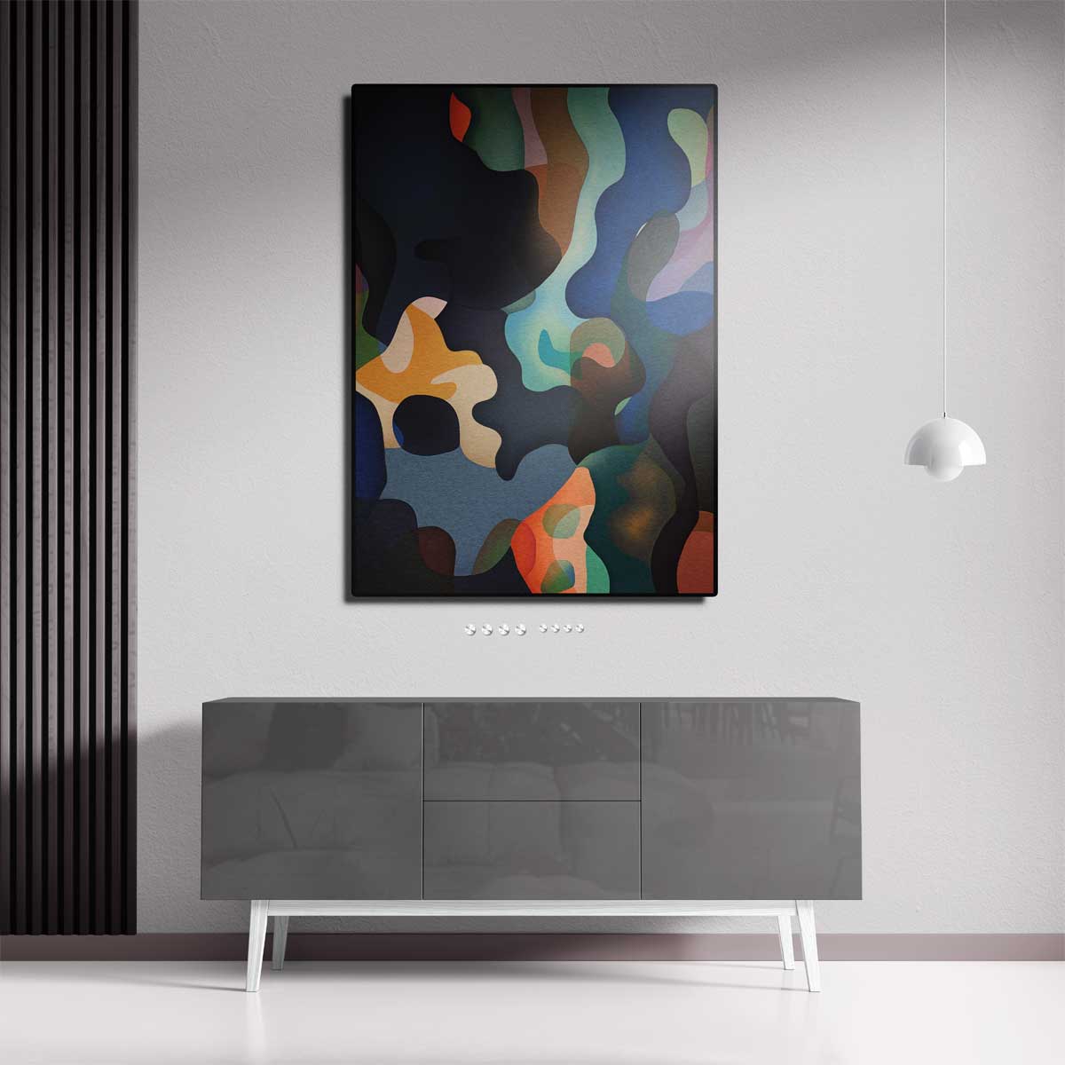Kleurrijke Golven – canvas kunstwerk als wanddecoratie