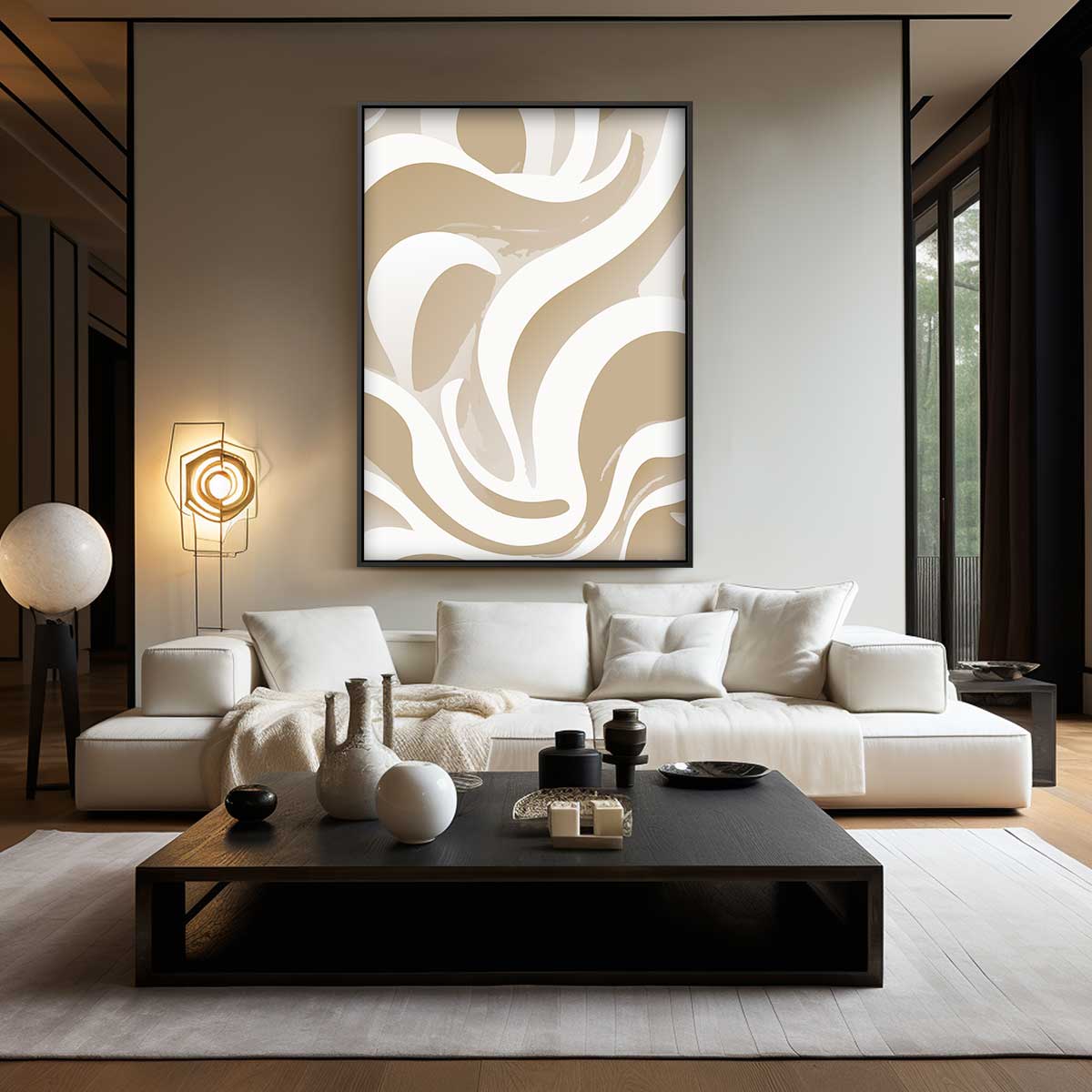 Golvend Droomlandschap – modern portret kunstwerk van WallArtistic