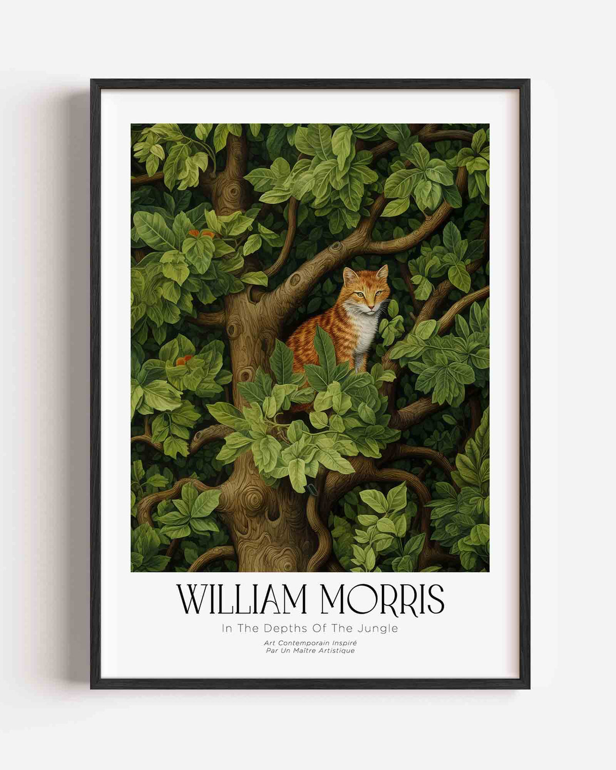 Kat in boom – William Morris portret poster als wanddecoratie