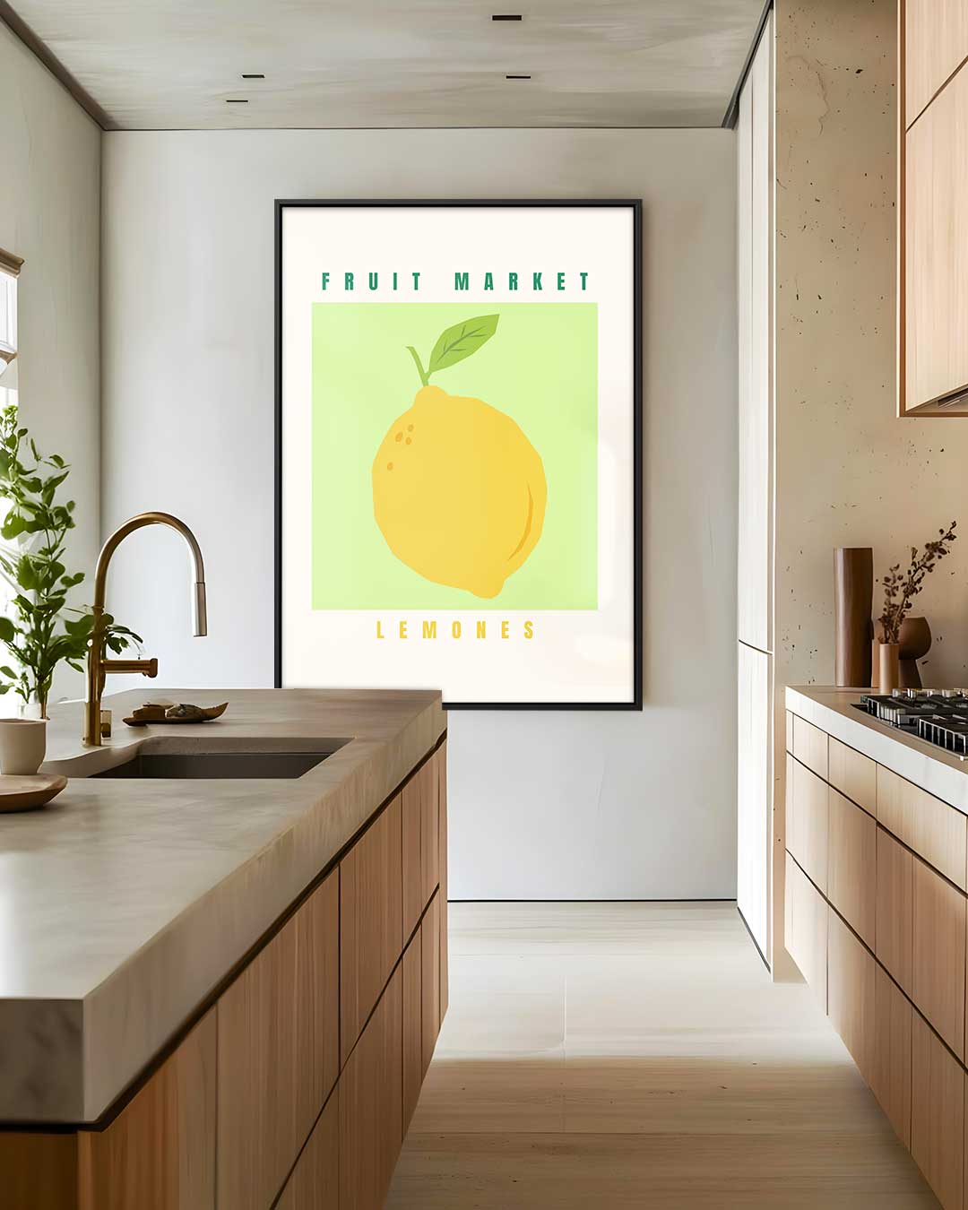 Fruit Market Lemons Poster – staand kunstwerk voor modern interieur