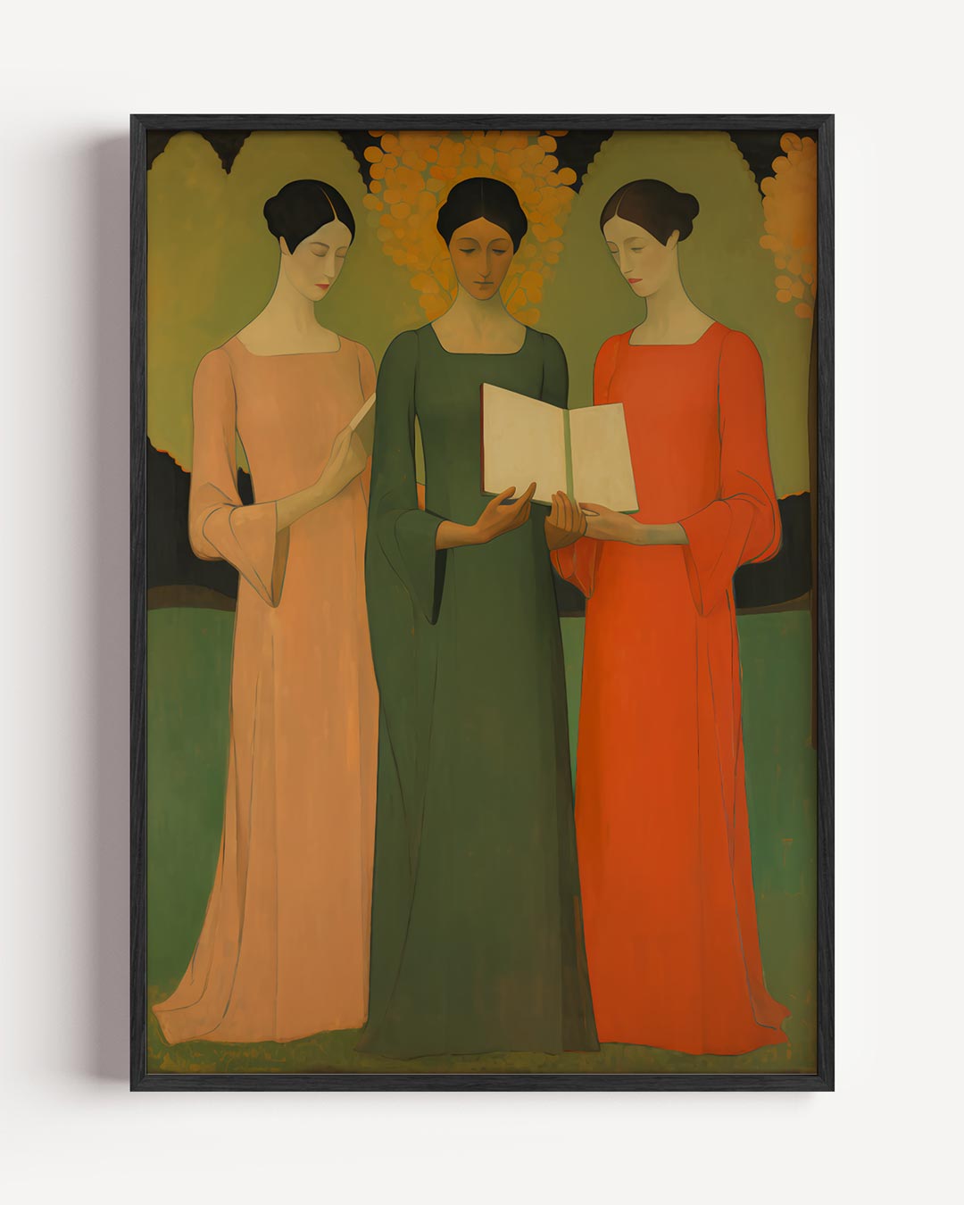Elegante Vrouwen in de Natuur – vrouwelijk portret poster als wanddecoratie