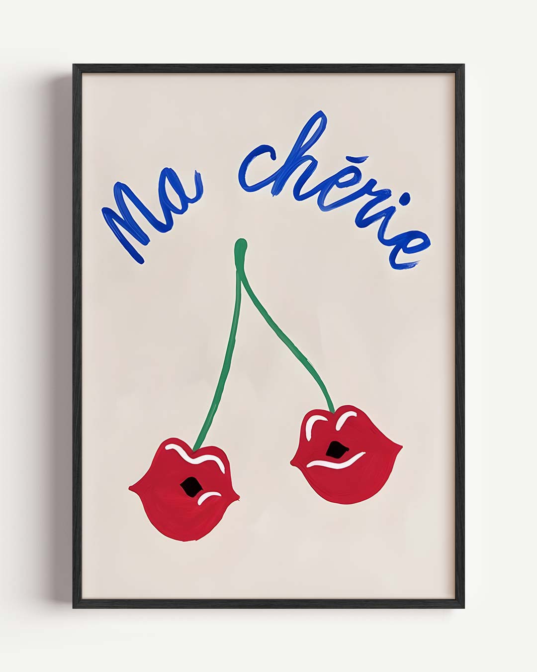 Ma Chérie Kersen – Popart en Streetart portret poster als wanddecoratie