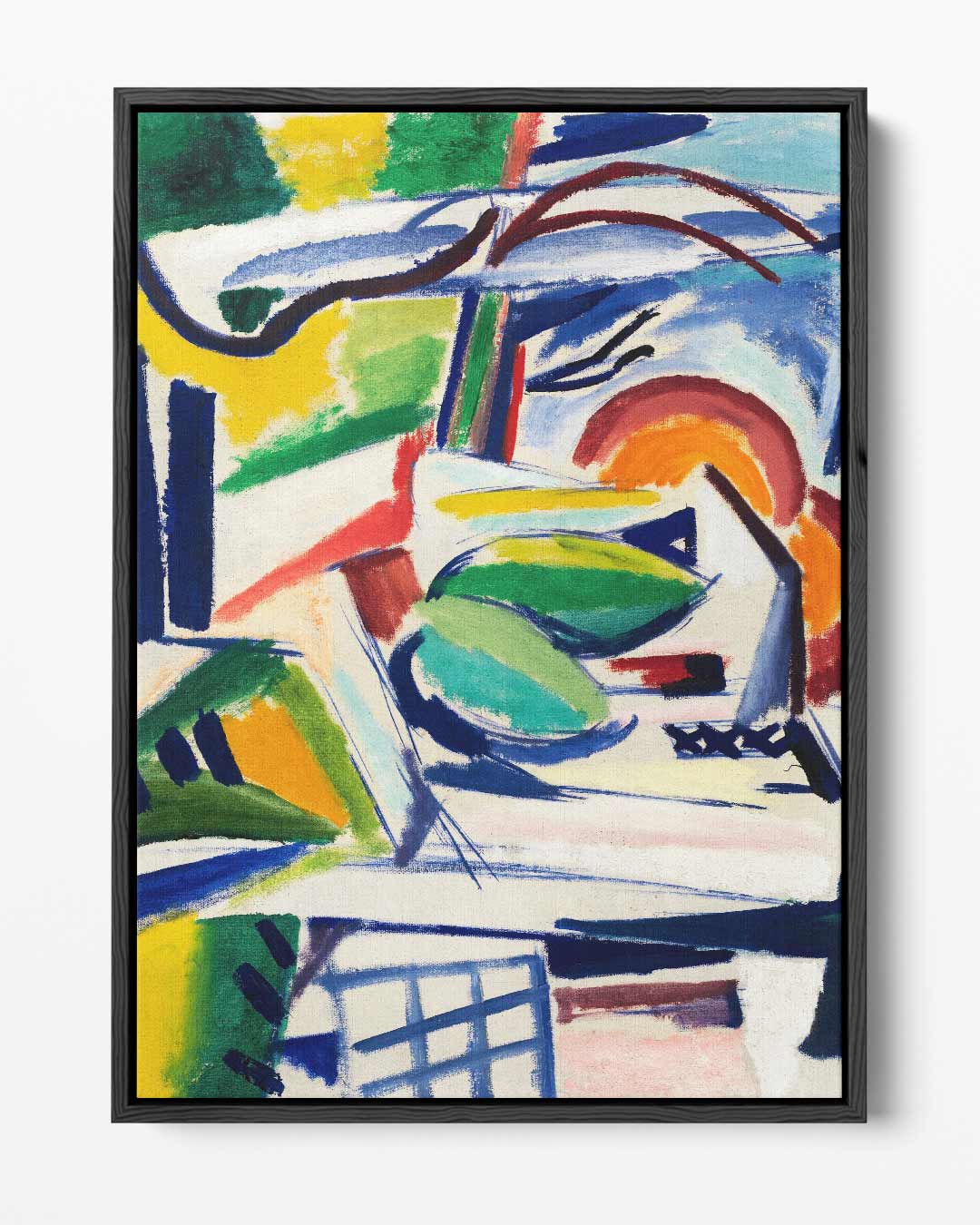 Kleurrijke Abstracte Compositie – portret kunstwerk als wanddecoratie