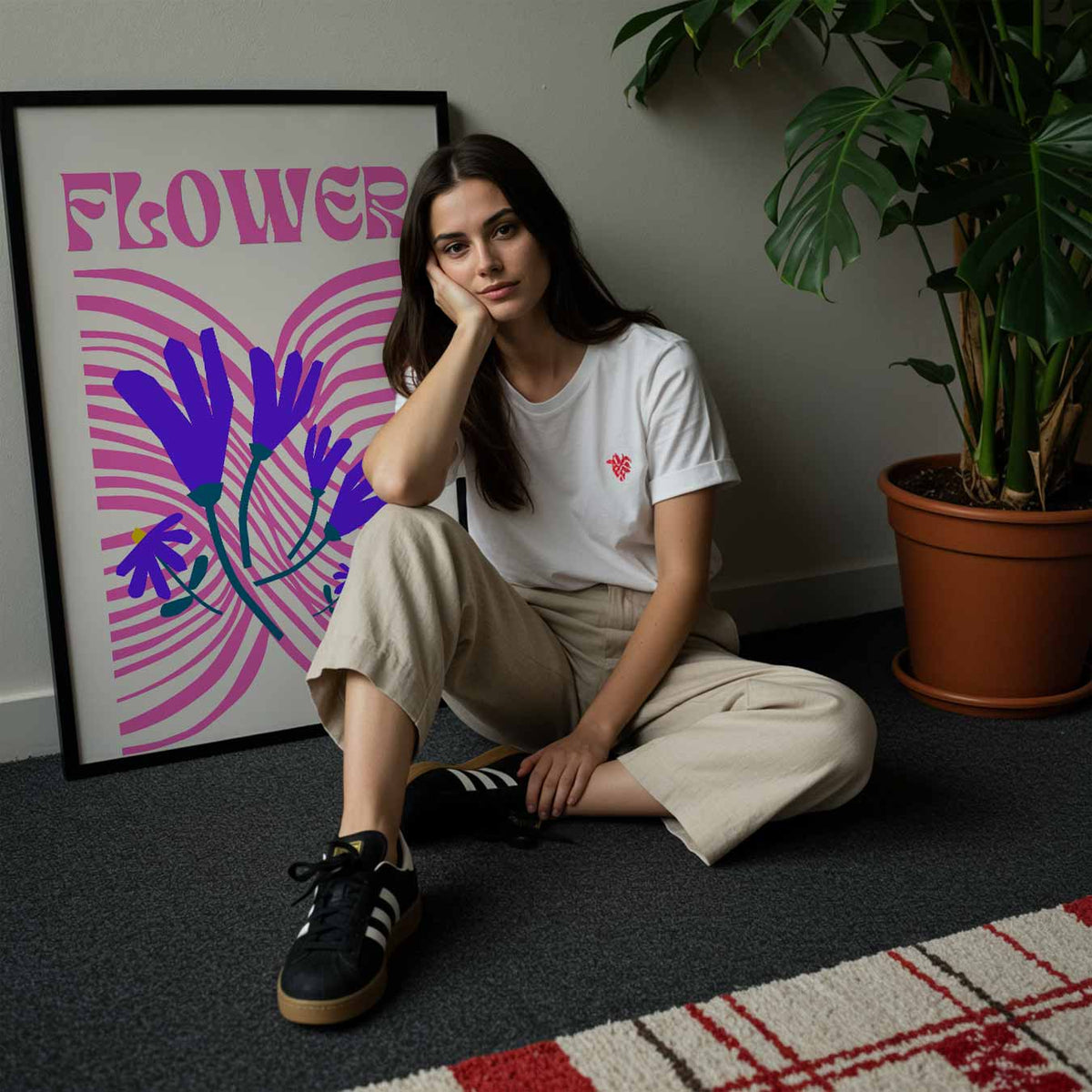 Bloemenmagie – staande muurposter met bloemen