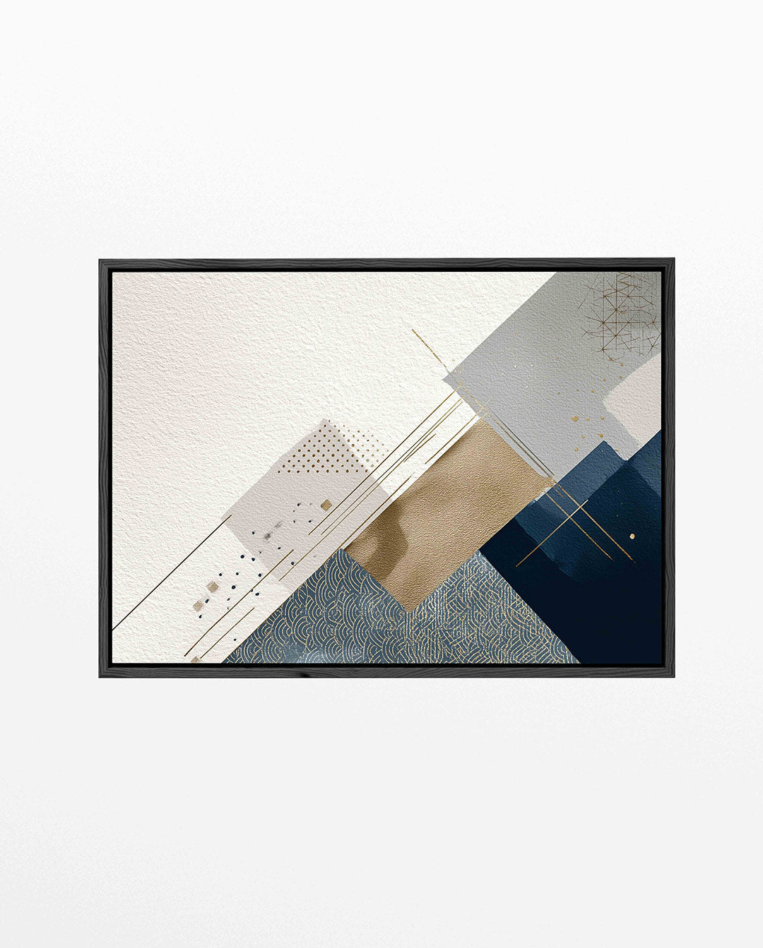 Geometrische compositie – Overlappende – liggend abstract kunstwerk