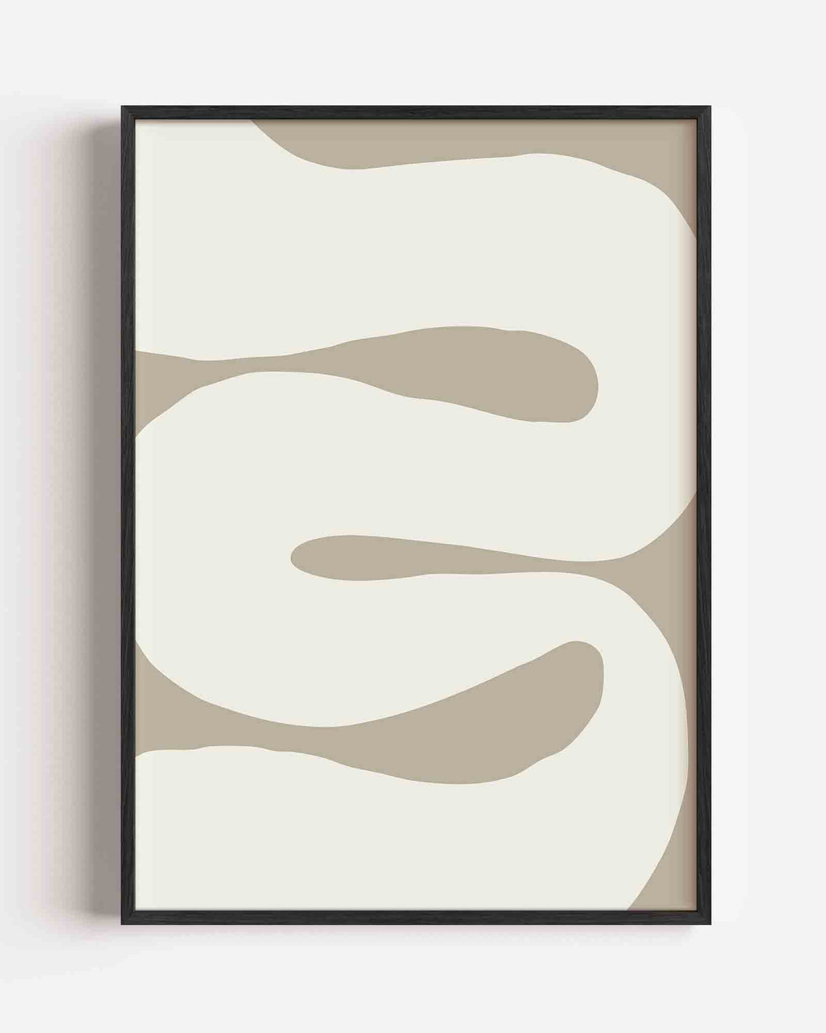 Organische vormen – zacht abstracte portret poster als wanddecoratie