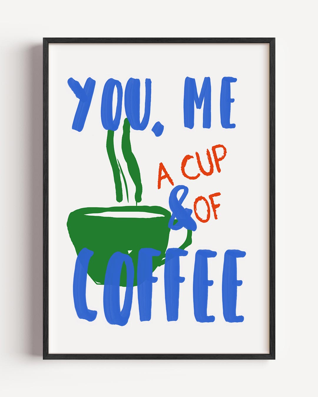 Koffiemoment – keuken portret poster als wanddecoratie