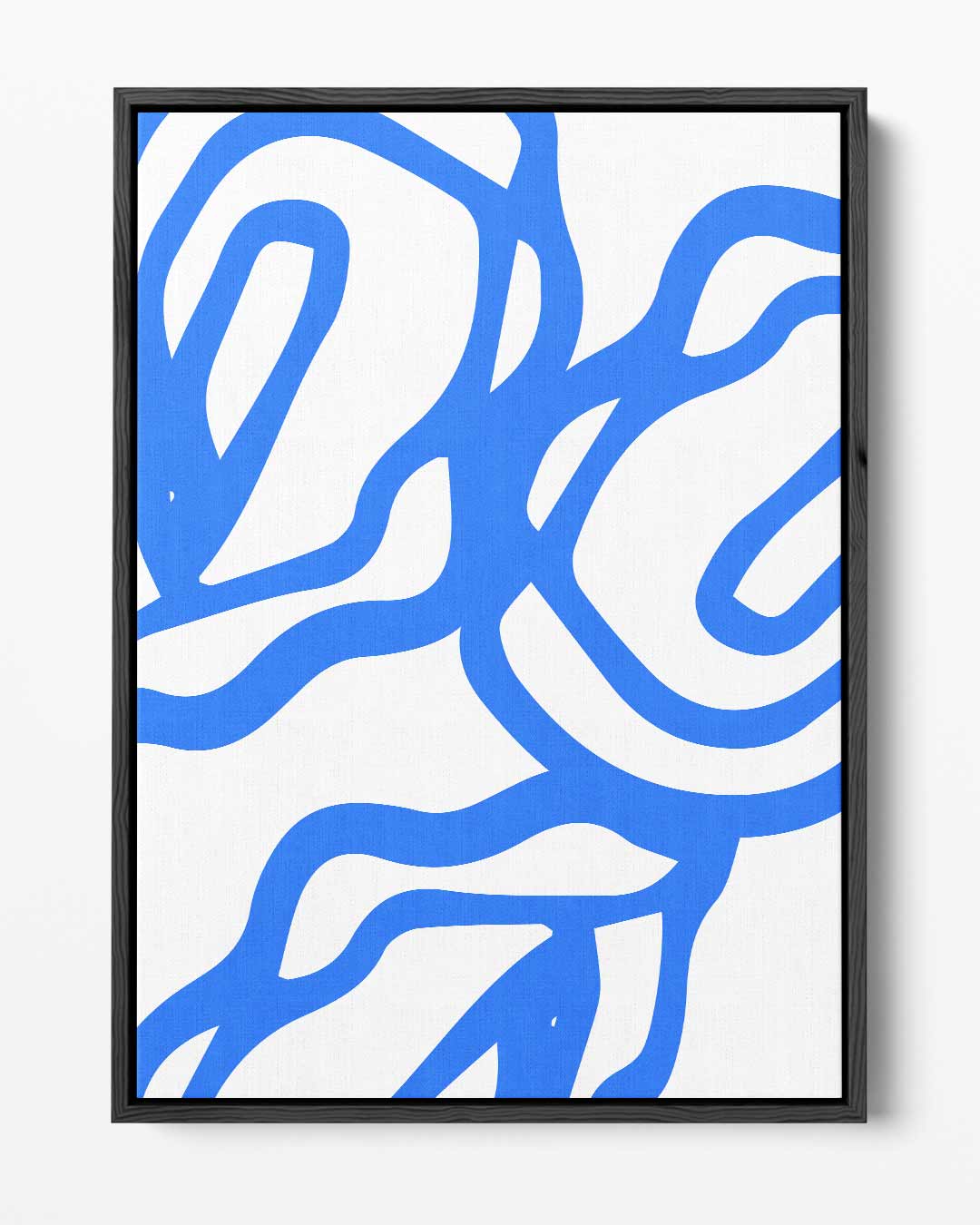Abstracte Blauwe Golven – portret kunstwerk als wanddecoratie