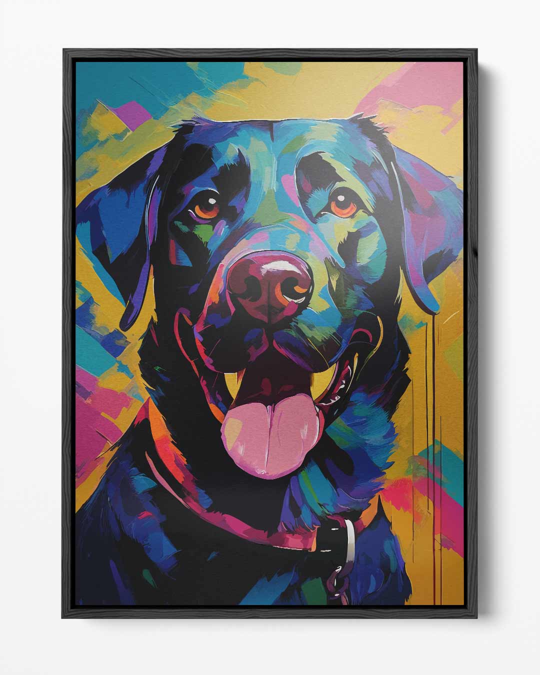 Kleurrijke Hond Portret – portret kunstwerk als wanddecoratie