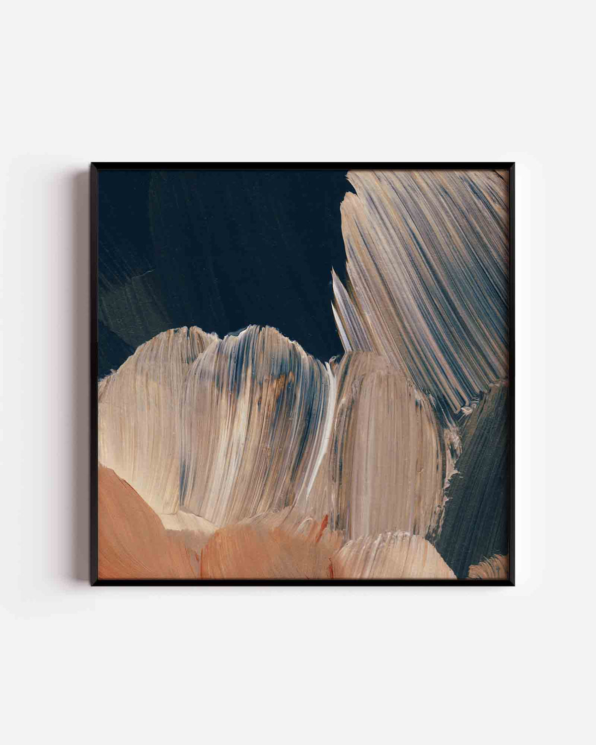 Abstracte penseelstreken – schilderkunst vierkante poster als wanddecoratie