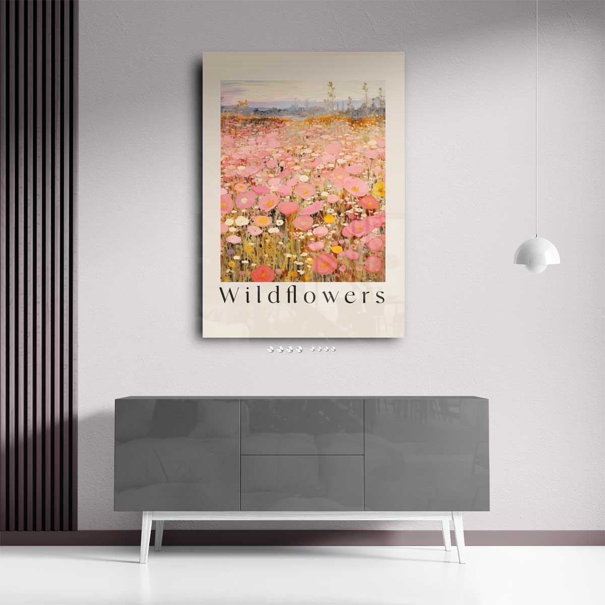 Velden vol Wilde Bloemen – plexiglas kunstwerk als wanddecoratie