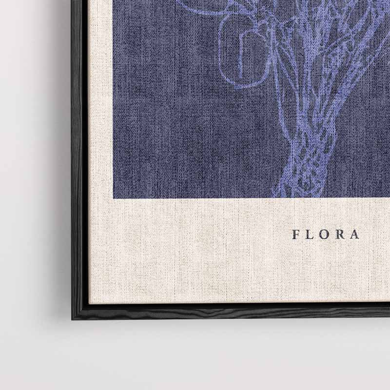 Bloemenpracht in Blauw – plexiglas kunstwerk als wanddecoratie