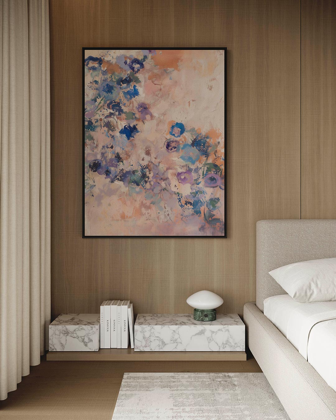 Kleurrijke bloemenexplosie – kunstwerk op canvas, dibond of plexiglas