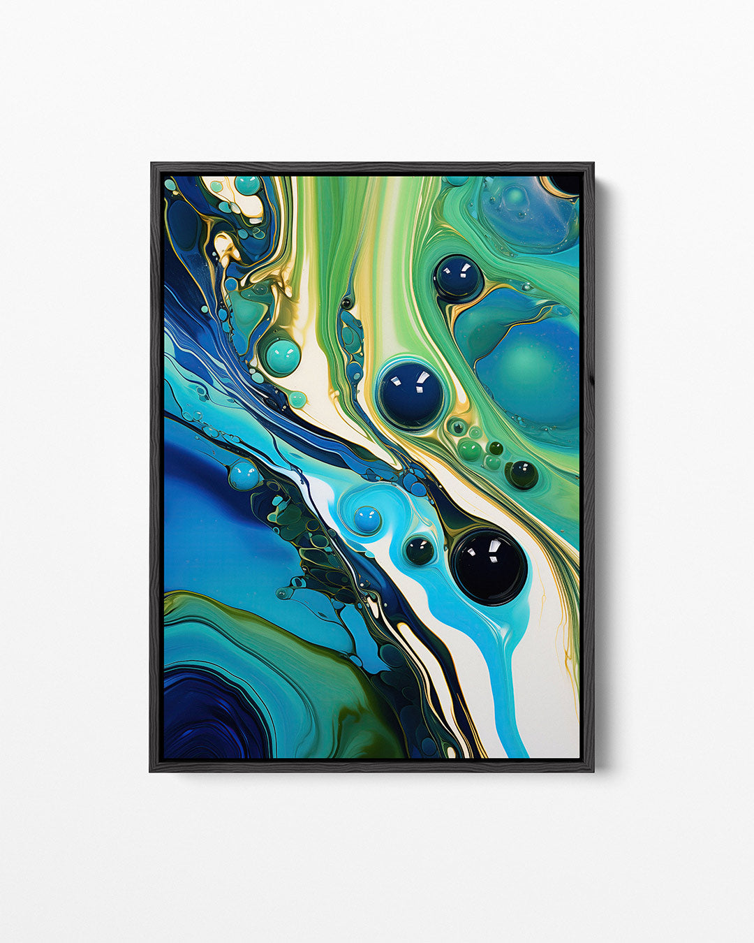 Vloeiende kleurencompositie – Werk – staand wanddecoratie kunstwerk