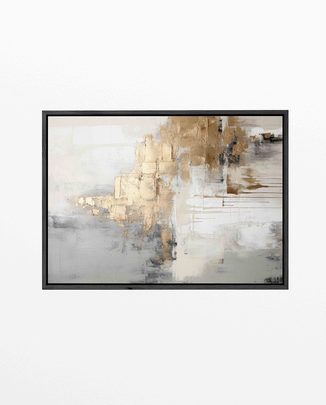 Gelaagde texturen – Liggende wanddecoratie – liggend abstract kunstwerk