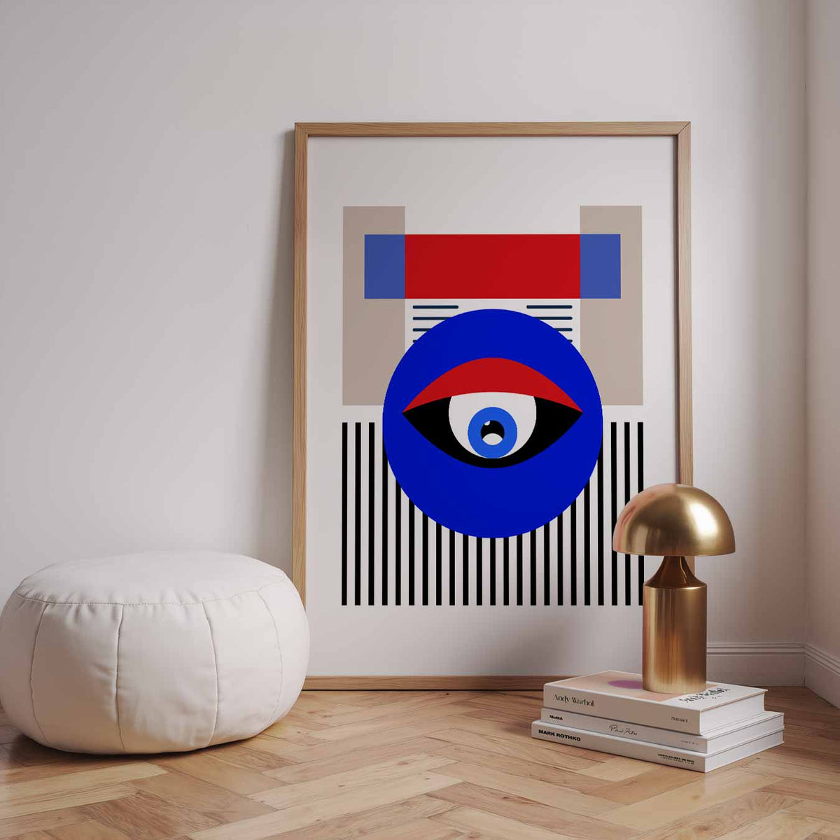 Modern Geometrisch Oog – dieren poster in staand formaat