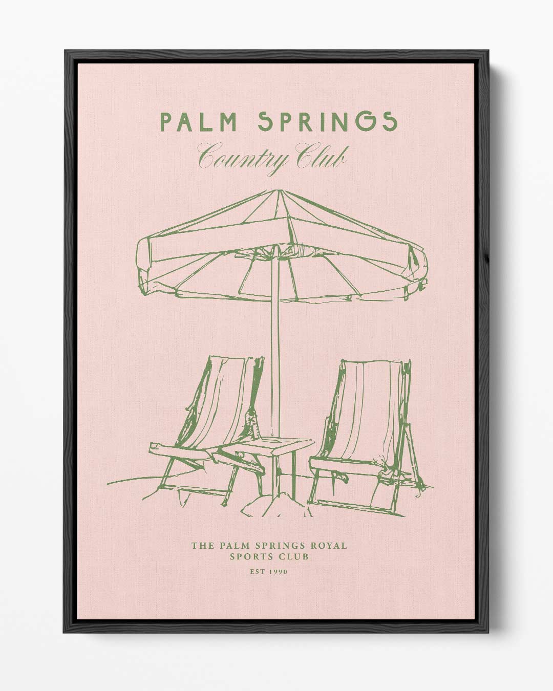 Palm Springs Country Club Poster – portret kunstwerk als wanddecoratie