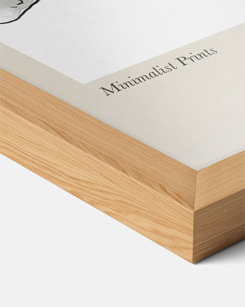 La Femme Minimalistische – staande muurposter met vrouwelijk portret