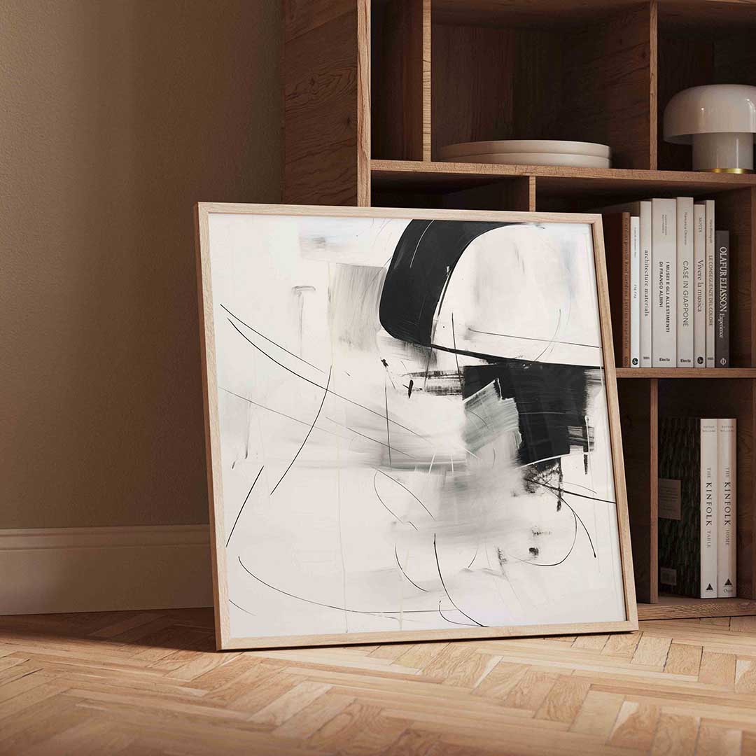 Abstracte lijnen en vormen – moderne wandkunst met kleur en vormen als poster