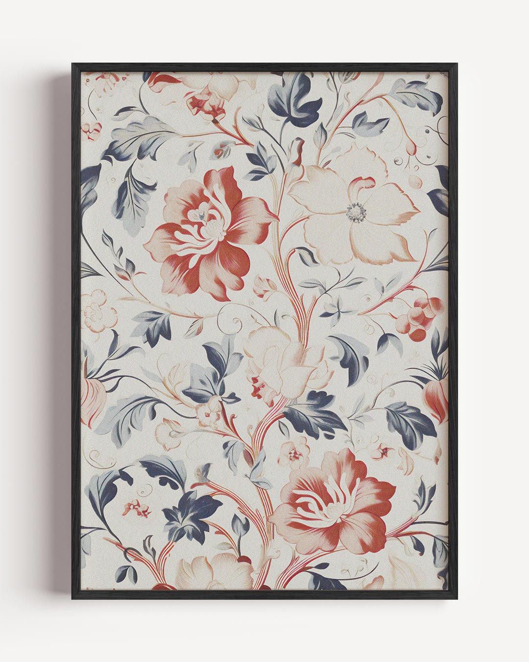 Bloemenpatroon – vintage portret poster als wanddecoratie