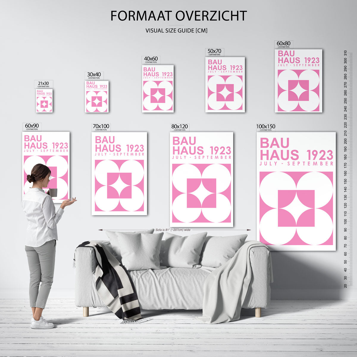 Vormen en vlakken – geometrische poster in Bauhaus-stijl van WallArtistic