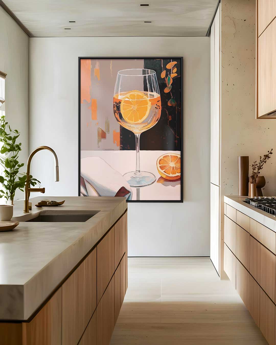 Citrus Verfrissing – staand kunstwerk voor modern interieur