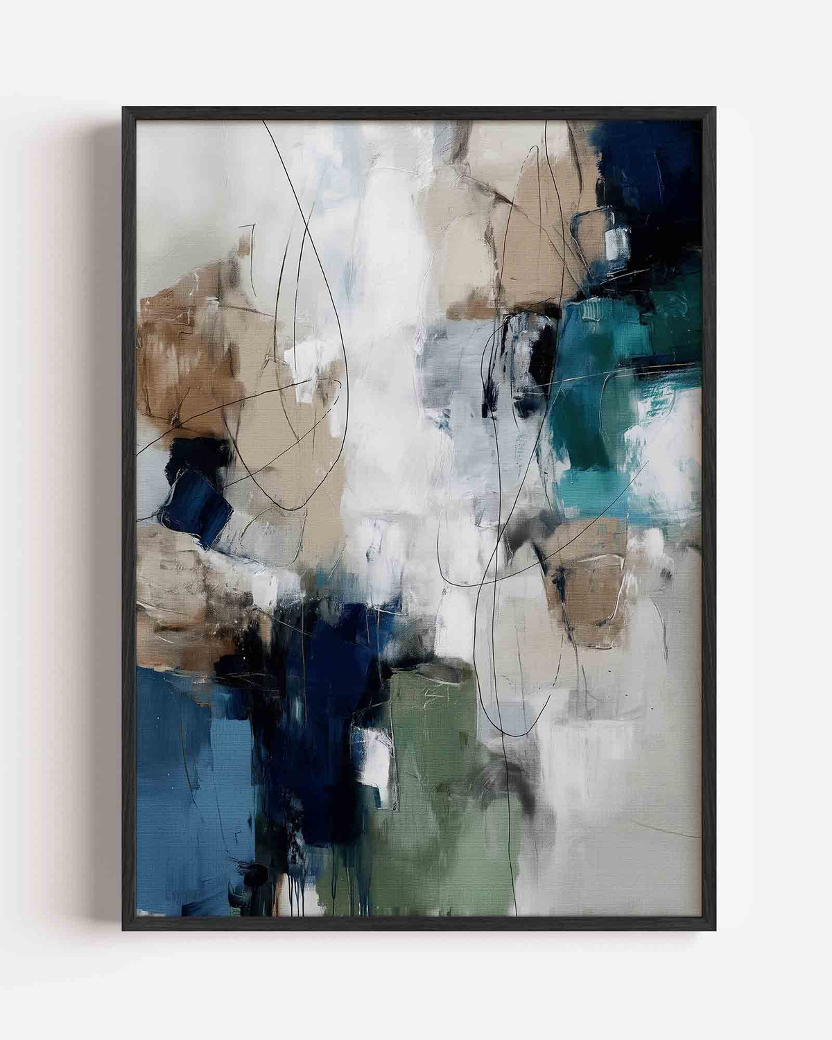 Abstracte vormen – abstracte portret poster als wanddecoratie